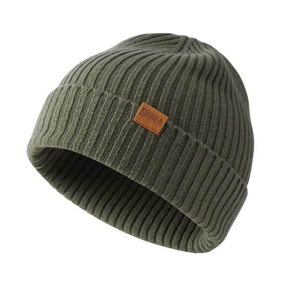Unisex Merino Wool Cuff Beanie Warm Winter Stretchy Knitted Cap Cozy main image 7